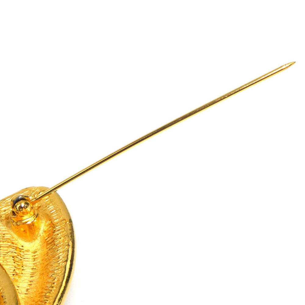 CHANEL Gold Logo Brooch - Picture 7 of 9